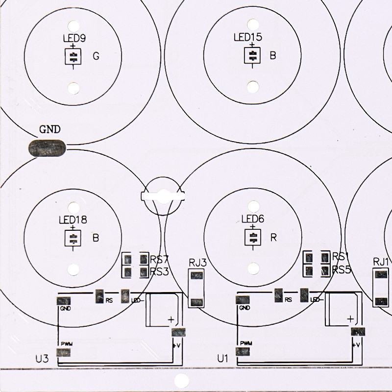 SMD LED Lighting Double Layer PCB Board Min Line Width 0.1mm