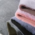 White Tip Color Printing Mink Rabbit Fur Fabric for Garments 133×100 Density and