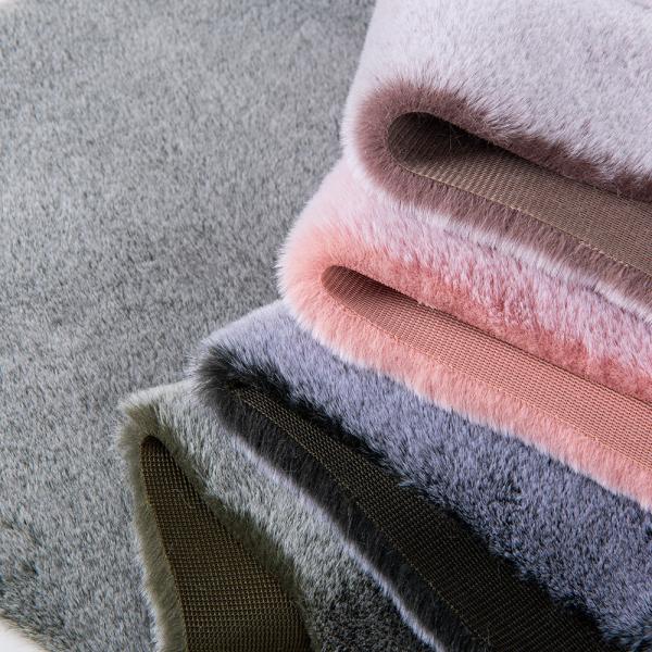 White Tip Color Printing Mink Rabbit Fur Fabric for Garments 133×100 Density and