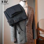 Spring and Summer Business Trousers Retro Italian Style Loose Straight Fit 100%