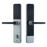 Gray Aluminium Alloy Fingerprint Smart Door Lock Smartphone TTLock Handle Lock
