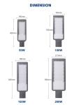 50W 100W 150W Outdoor LED Street Lights Stable Waterproof Practical