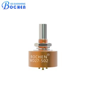 China Single Turn Conductive Plastic Potentiometer WI27-502 1w 5k Ohms 7/8 Bushing Mount on sale