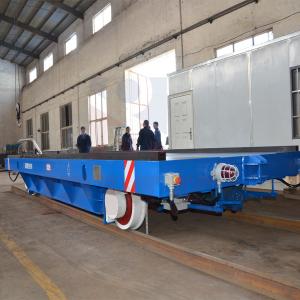 China Ac Motor Cable Powered 50 Tons Heavy Duty Material Rail Transfer Trolley factory