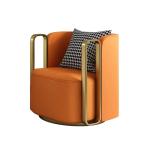Fuchsia Creative Luxury Velvet Sofa Chair Gold Stainless Steel Armchair Custom