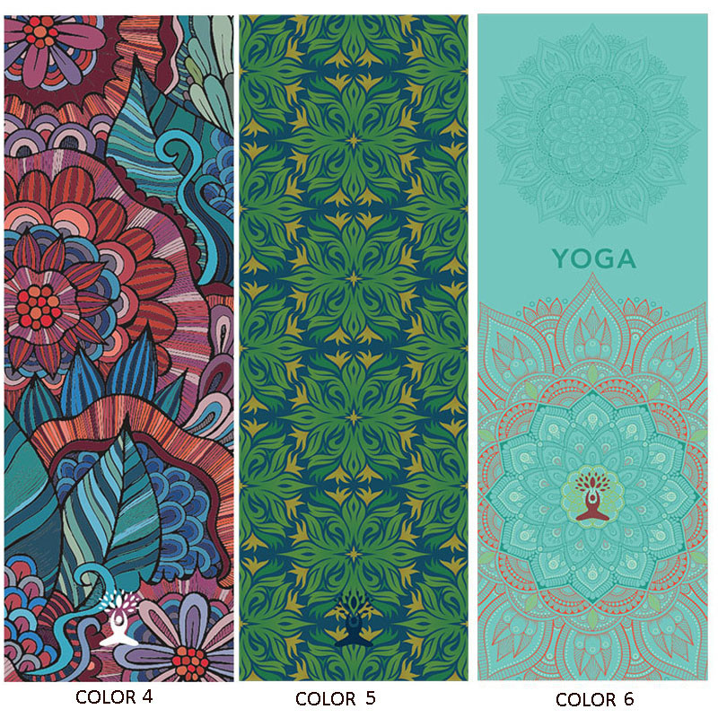 16 Patterns Printed Yoga Towel 185X63cm Microfiber Cover Yoga Mat Towel
