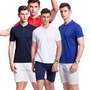 China Flyita Mens Golf Polo Shirt Custom Polyester Spandex Polo Slim Fit T Shirt factory