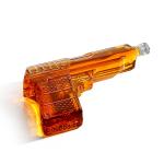 Clear 500ml Hand Gun Shape Glass Whisky Bottle 26cm Length