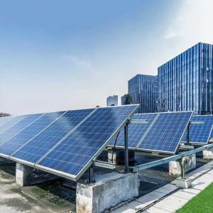 China 20deg Tilting Flat Concrete Roof Solar Rack Mounting System ISO14001 factory