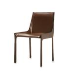 NISIDA YOUNG Fiberglass Arm Chair Fully Leather Upholstered Material
