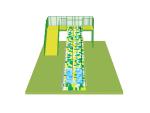 Kids' Rainbow Water Slides For Aqua Park Fiberglass Material
