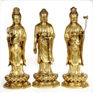 China Realistic Ancient Outdoor Brass Statue Sculptures Decoration For Public factory