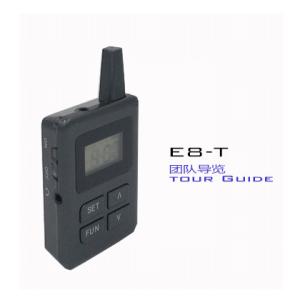 China E8 Ear - Hanging Bluetooth Tour Guide System Black Travel Audio Guide factory