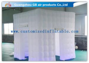 China White Big 2.4 X 2.4m Inflatable Led Photo Booth For Parties Or Wedding factory