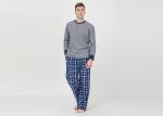 Plus Size Mens Luxury Sleepwear Spring Pajamas Functional Placket With One