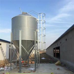 China 1 - 3mm Thickness Chicken Feed Silo , Galvanized Chicken Farm Equipment factory