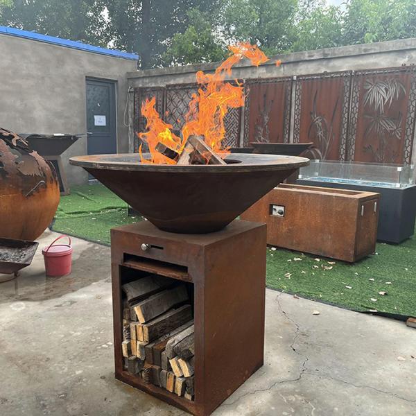 Customized Outdoor BBQ Grills In Corten Steel And Stainless Steel Camping Fire