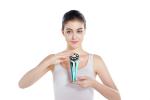 RF Ultrasonic Wave Face Beauty Device Home Use Red Blue Light Therapy