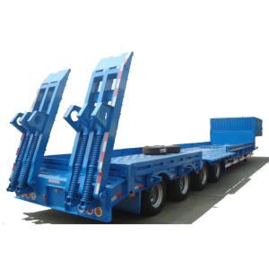 China Heavy Duty Gooseneck Flatbed Trailer , 4 Axle Lowboy Semi Trailer 80 - 85 Ton factory