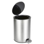 Household Indoor Trash Can Stainless Steel Pedal Dust Bin Trash Can With Plastic