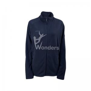 China Full Zip Breathable Fleece Jacket Women's Micro Fleece Jacket Black on sale