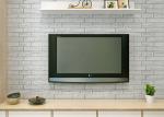 Greyish White Color Brick Printing Self Adhesive Wallpaper Modern Style For