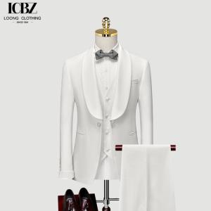 China Customized Logo Printing end Groom's Suit for Men's Wedding Dress in Customizable Fabric factory