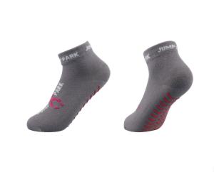China Jump Street Malaysia Gray Breathable Kids Trampoline Socks With Rubber Grip Custom Size factory