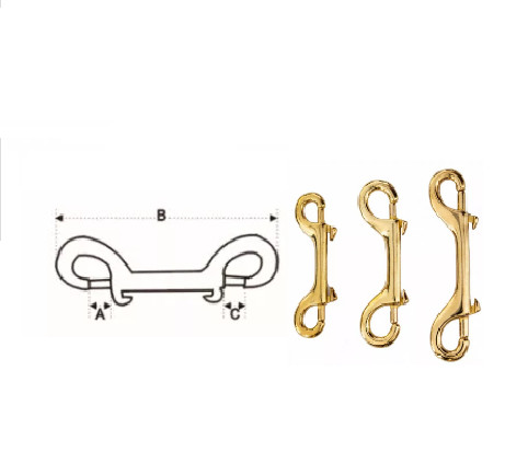 Solid Brass Double Ended Spring Bolt Snap with top quality factory direct sell 10x90 100x11 120x13