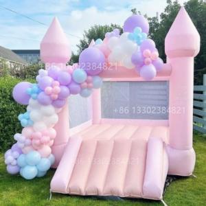 China Party Pink Bounce Castles Jump Play House Bouncy Inflatable Bounce House factory