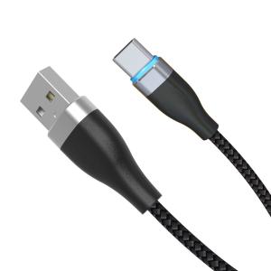 China LED USB Type C Cable 3A Fast Charging, USB-A to USB-C Charge Cord factory