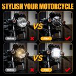 Experience Super Wide Night Driving 5.75 Inch LED Headlight with Halo DRL Turn