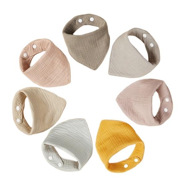 Factory Wholesale Baby Bibs For Feeding Muslin Cotton Stuff Crepe Cotton Bibs