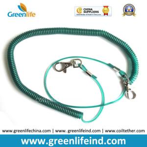 China Fishing Camping Kayak Lanyard Spring Coil Safety Belt Blue Color factory
