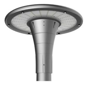 China 30W-60W Courtyard Lights IP66 IK09 Solar Post Top Lights Die Casting Aluminum Used for Gardens, Parks, Paths and Lanes factory