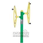 outdoor gym equipment steel based zinc powder coating Rotating Wheel-OK-J01A