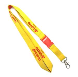 China Yellow Name Badge Woven Lanyards , Key Chains Neck Strap Fast Delievely factory
