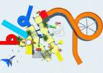 FRP Material Outdoor Water Park Equipment With Custom Construction Area