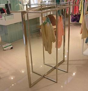 China Stainless Steel Clothes Display Hanging Rack Metal Clothes Stand With ODM / OEM Service factory