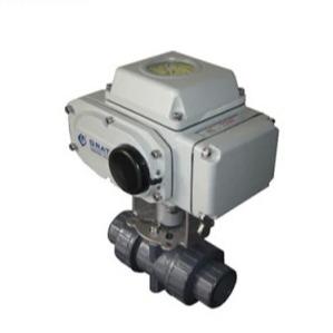 China IP67 AC/DC Dn32 2 Way Electric Auto Motor Operated PVC Ball Valve factory