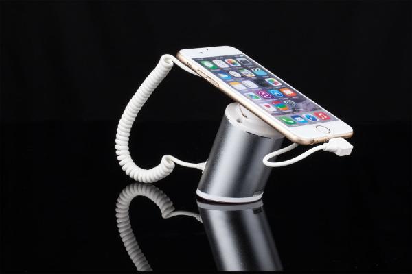 COMER Retail mobile phone magnetic display holder with alarm device and charging