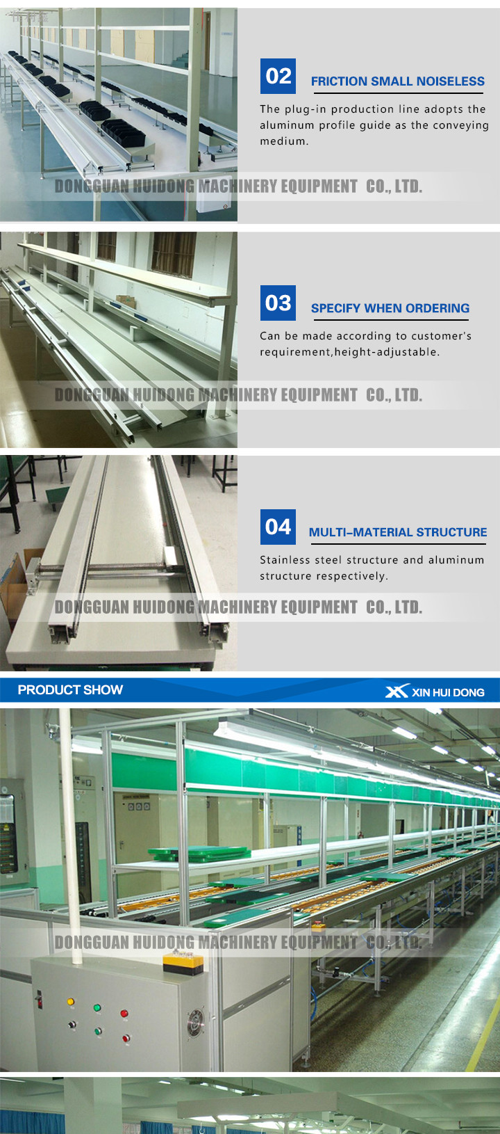 Adjsutable Motorised Roller Conveyor For Conveyor Tooling Board Assembly Line