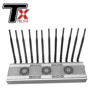 China Three Fan Mobile Phone Signal Jammer With 12 Channels factory