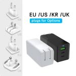 Mobile Phone Charger 3 Ports Type c Gan Charger 65w PD Power Delivery PPS QC