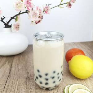 China Sauces 0.35L Transparent Plastic Can With Snap Lid factory