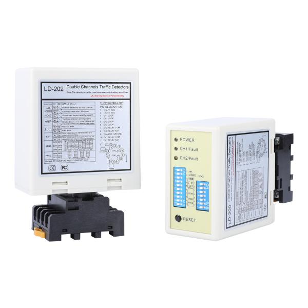 Low Voltage 12-24 VADC Dual Channel Loop Detector For Gate Access Automatic Gate