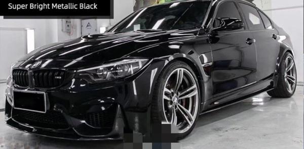 Swipeable Bubble Free Gloss Car Vinyl Wrap Super Bright Metallic Black Car Wrap