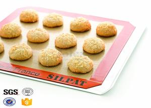 China Food Grade Non Stick Silicone Baking Mat Heat Resistant 42cm - 28cm factory