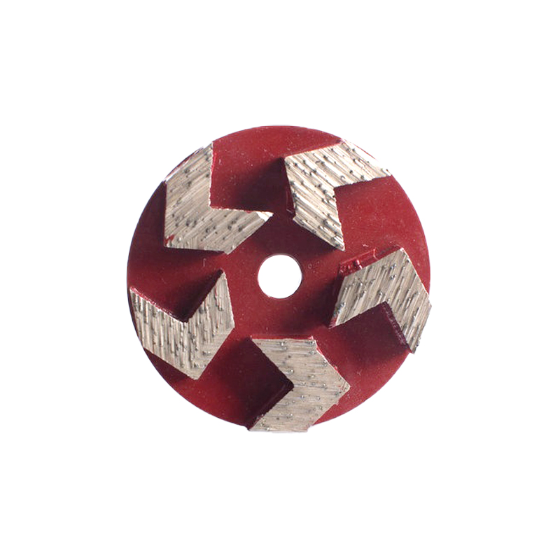 5 Arrow Segments Metal Bond Tooling Diamond Concrete Grinding Block Back Plug 3inch