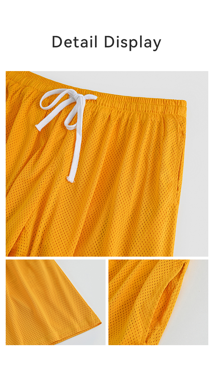 Men Cotton Shorts Custom Logo Casual Gym Sport Mesh Basketball Short